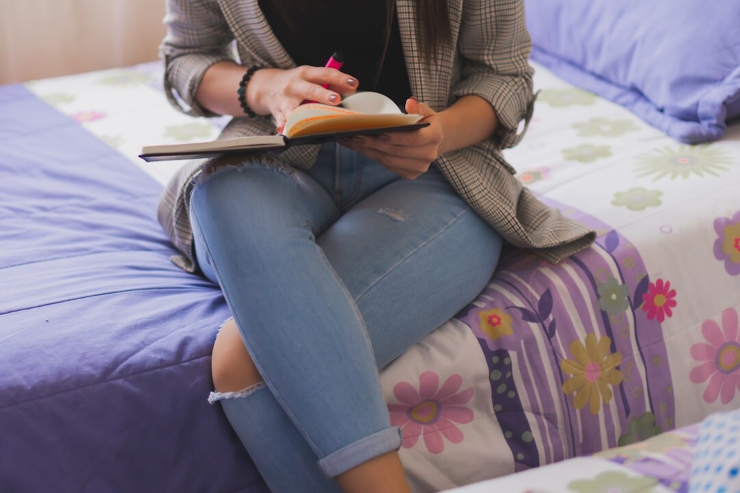 person journaling at home