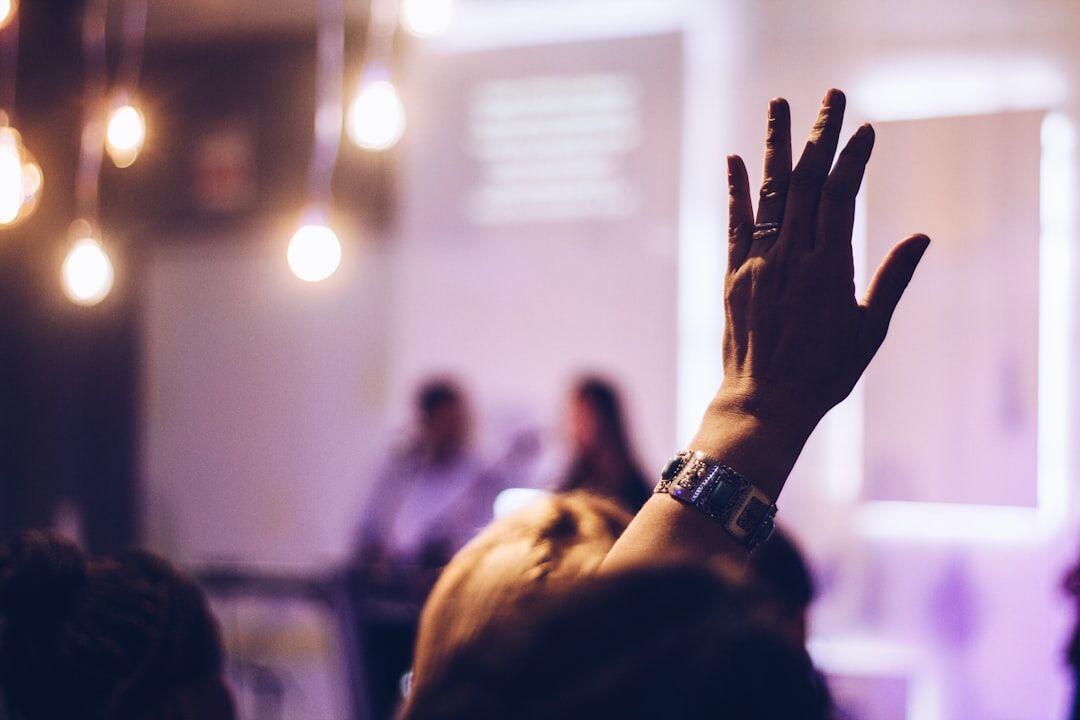 person giving presentation