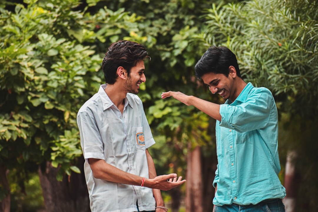 two friends having deep conversation