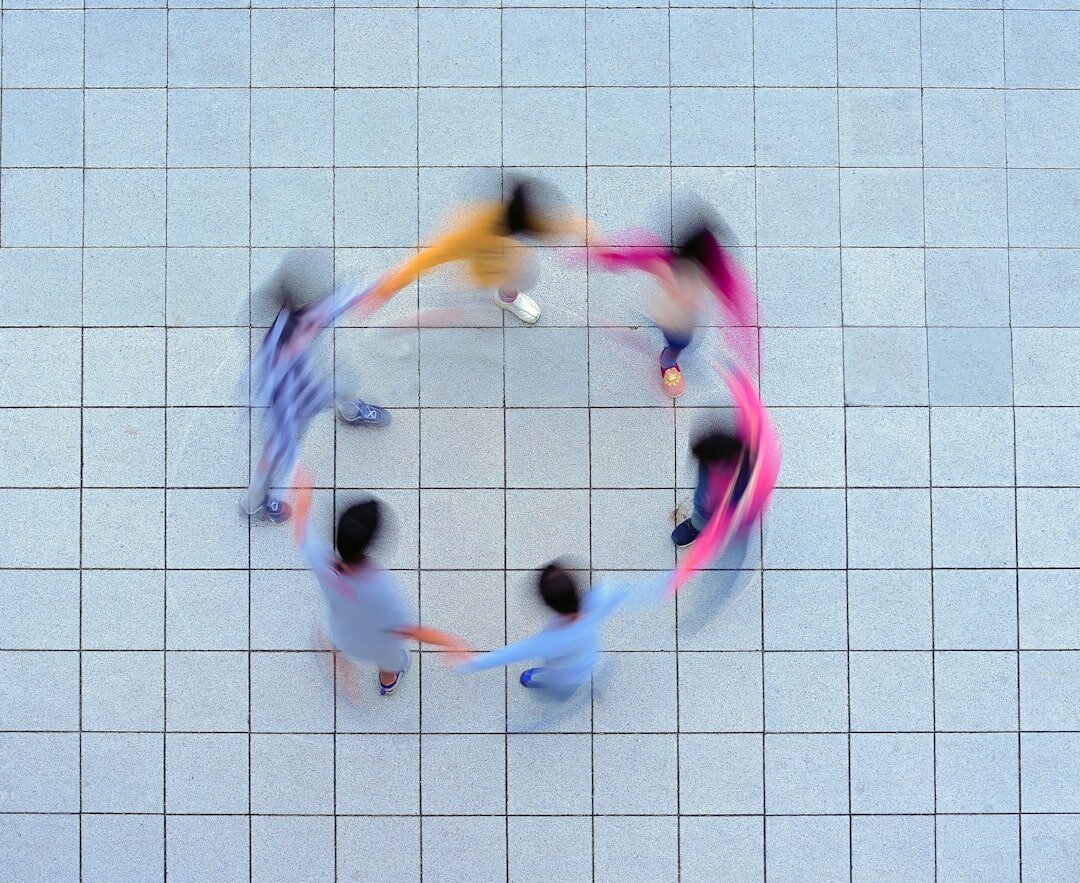group of diverse people connecting